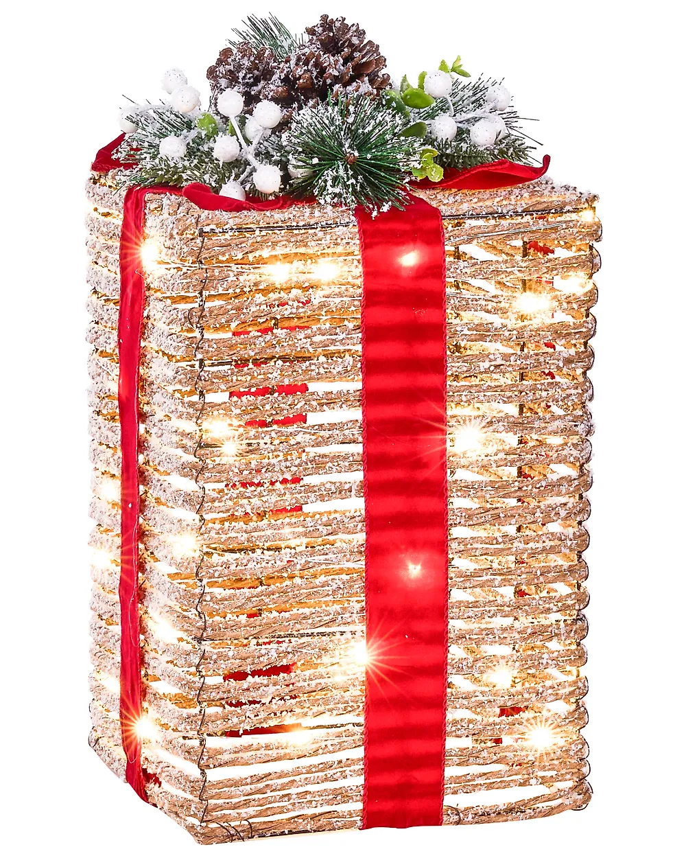 Set med 3 juldekorationer LED VAHTO 46/32/30 cm Julklappar Brun_1179430