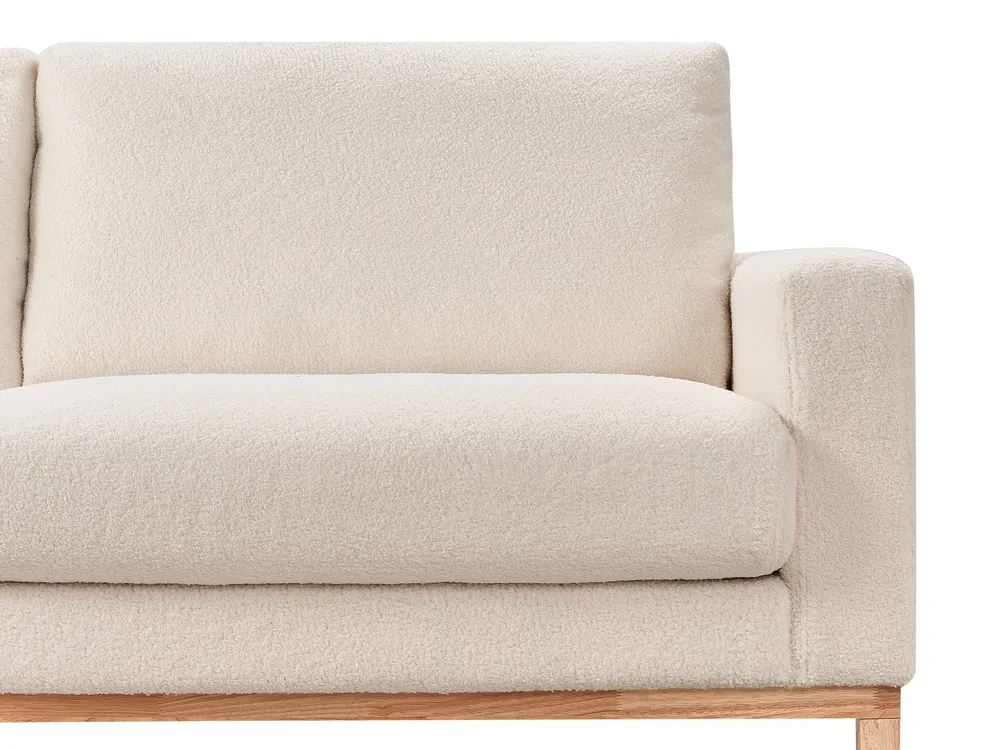 Corner Sofa 4 Seater SIGGARD Boucle White Right Hand_944497