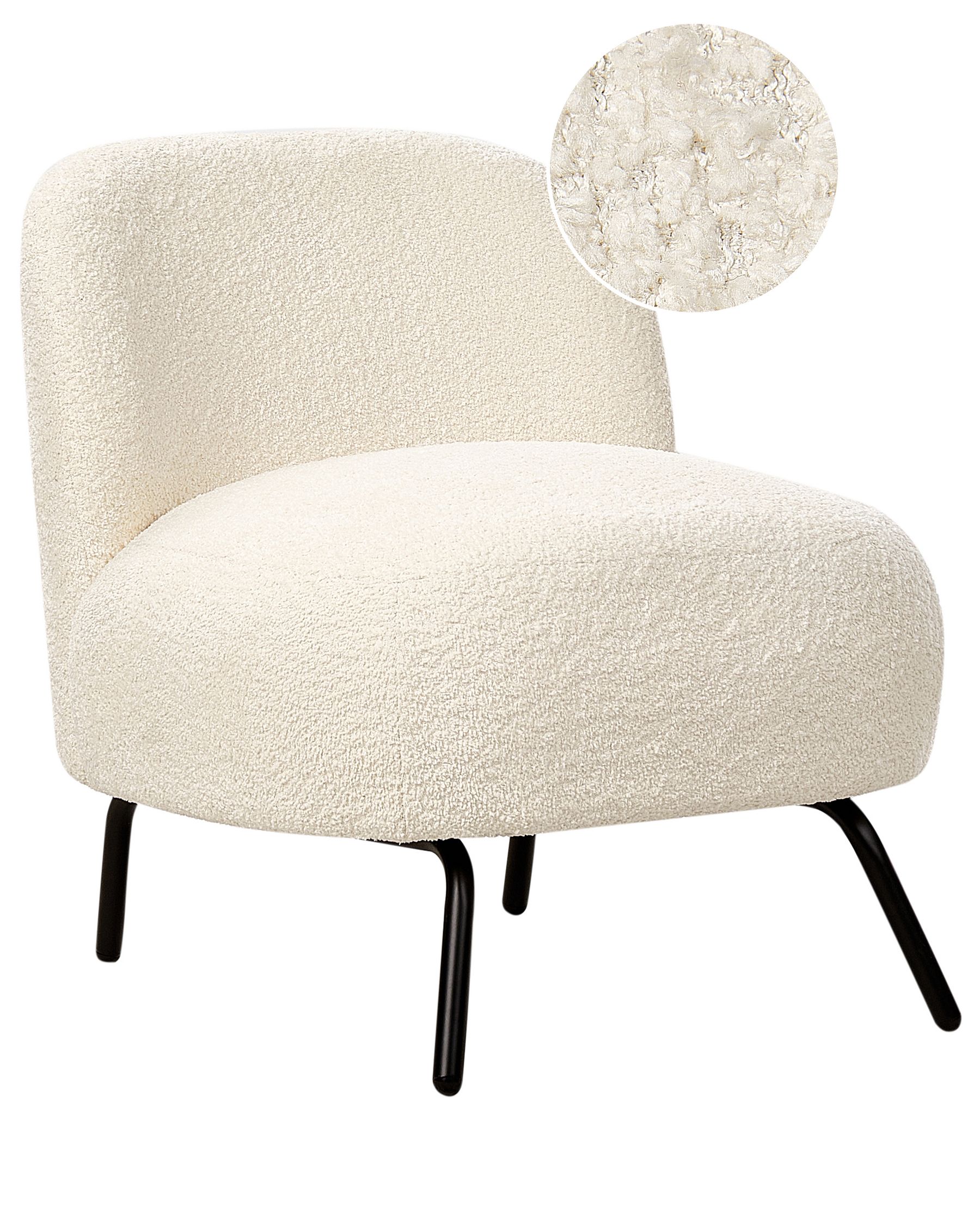 Poltrona bouclé bianco sporco KUMLA_939016