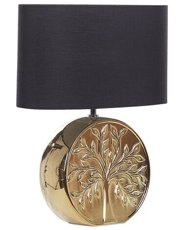 Lampada da tavolo ceramica oro e nero 48 cm KHERLEN