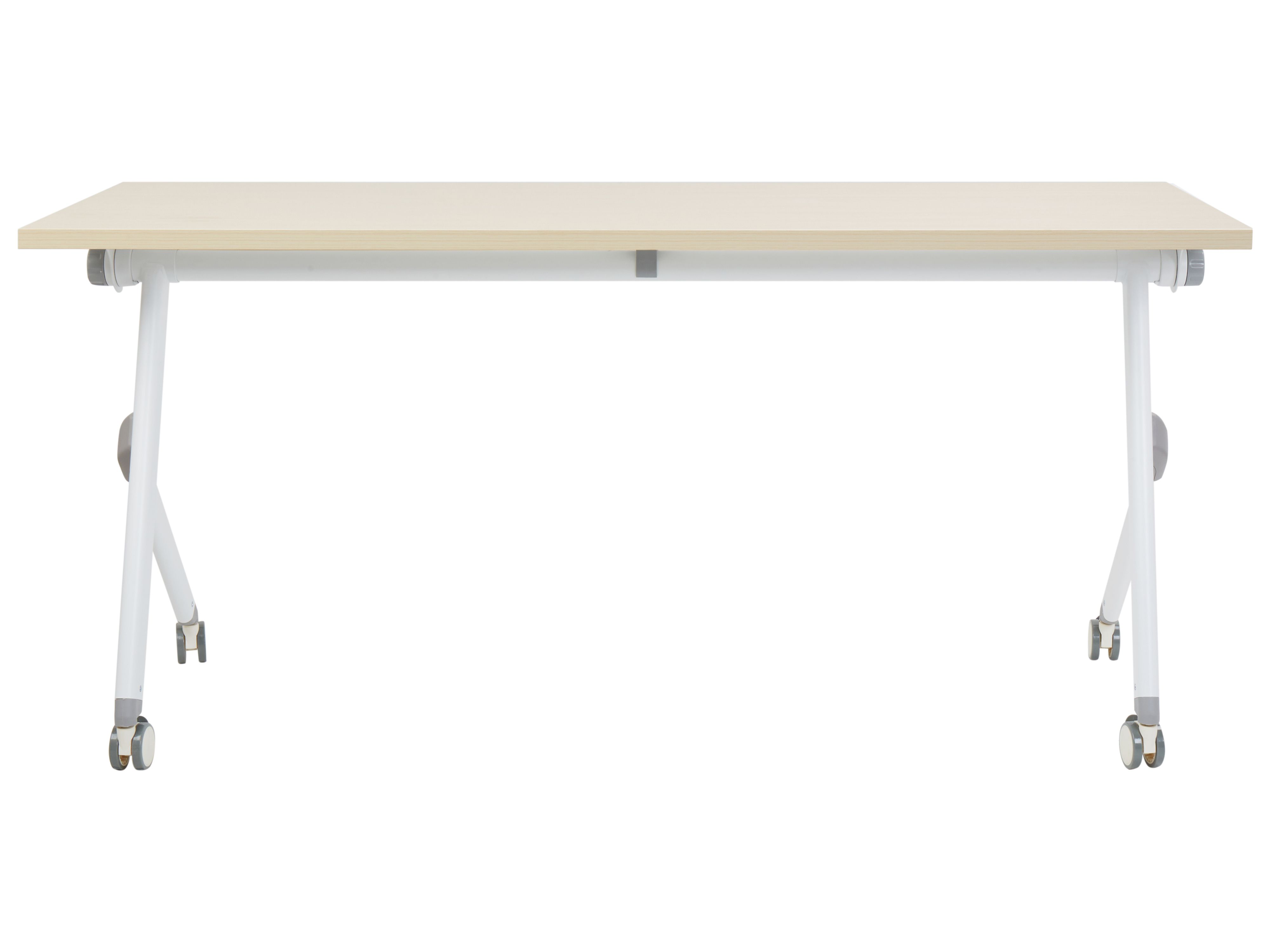 Zusammenklappbarer Schreibtisch BENDI Hellbraun 160 cm 60 cm mit Rädern ...