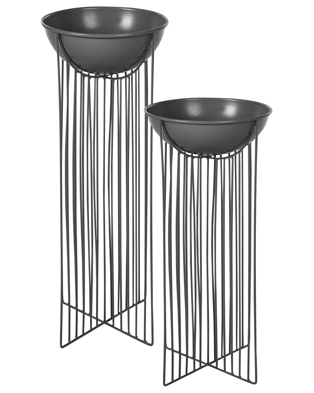 Gancio Staffa Per Piante Staffe Per Piante Da Appendere - Set Da 2, In Ferro Nero, 30,5x25,4 Cm, Per Esterni E Interni Gancio Staffa Per Fiori