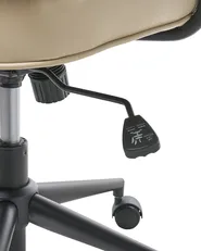 Desk Chair BERNE Faux Leather Beige_1008485