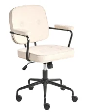 Sedia da scrivania PAWNEE Tessuto Beige chiaro_1057385