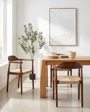 Set van 2 eetkamerstoelen OAKDALE Hout Donkerbruin/beige_985729