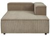 3 pers. sofa brun fløjl venstrevendt APRICA_874568