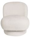 Swivel Boucle Armchair White AYLO_927696