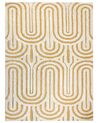 Teppich Baumwolle cremeweiss / gelb 300 x 400 cm abstraktes Muster PERAI_884363