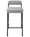 Set of 2 Boucle Bar Chairs Grey AMAYA_928349