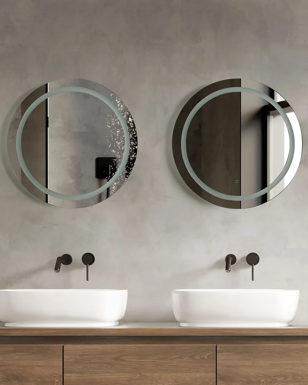 Lustro łazienkowe LED COURSEULLES 79 cm 79 cm Srebrny_837531