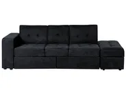 Divano letto 3 posti FALSTER con contenitore Tessuto Nero_878866