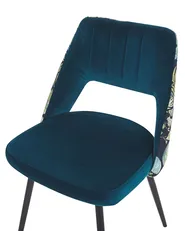 Set di 2 sedie da pranzo ANSLEY Velluto Blu oltremare_774202