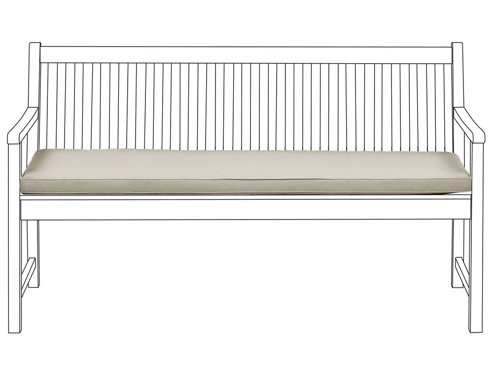 Bench Seat Pad Cushion 152 x 54 cm Taupe VIVARA Beliani.ch