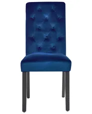 Set di 2 sedie da pranzo VELVA Velluto Blu scuro_949760