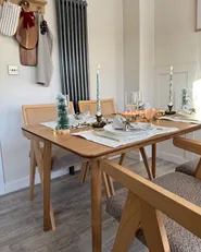 Dining Table ELVYN Light Oak 140 cm 80 cm_1047343