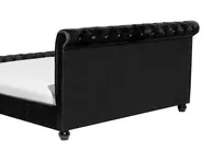Waterbed Velvet AVALLON 140 x 200 cm (EU Double) Black_846731