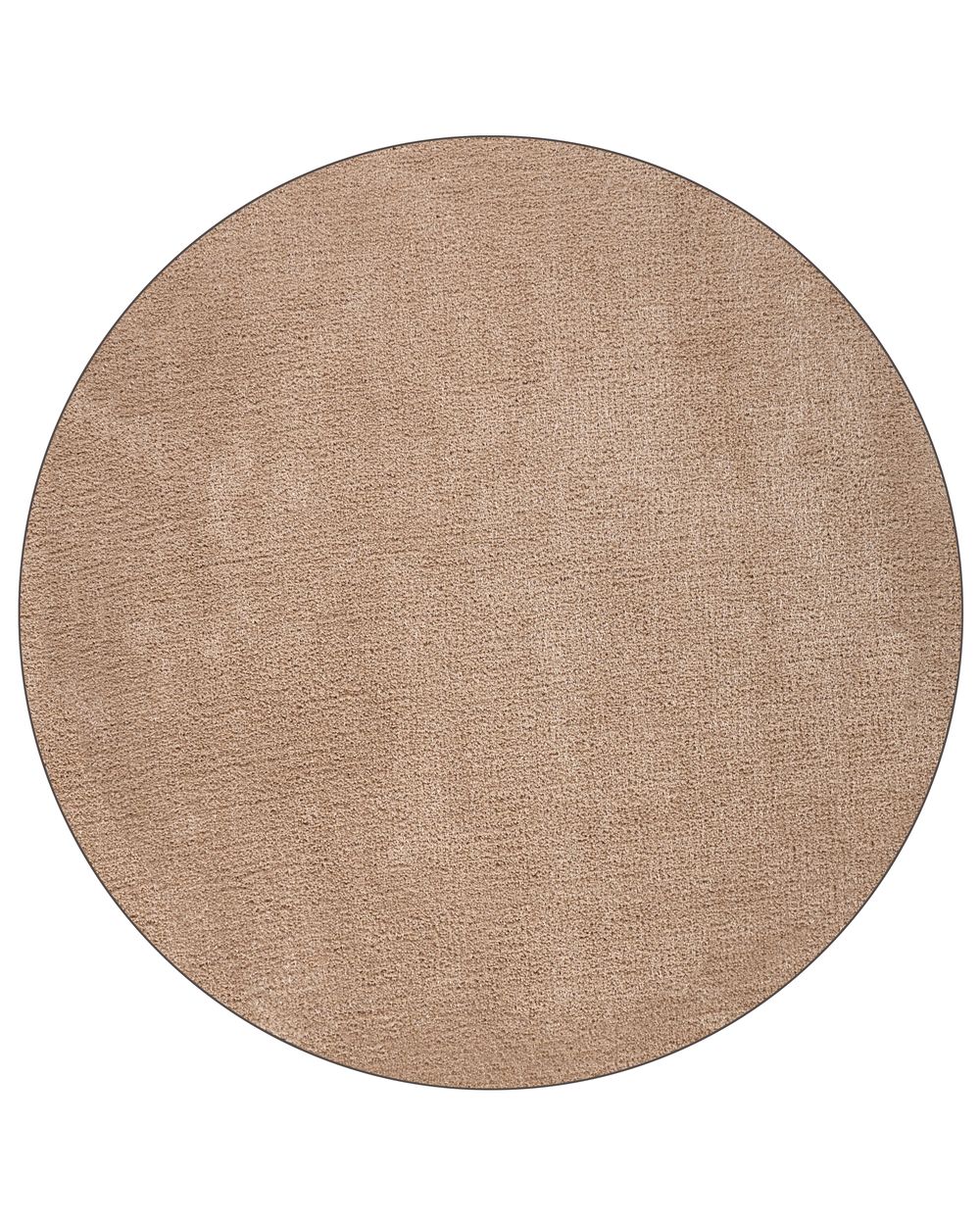 Shaggy Rug DEMRE Sand Beige ø 140 cm