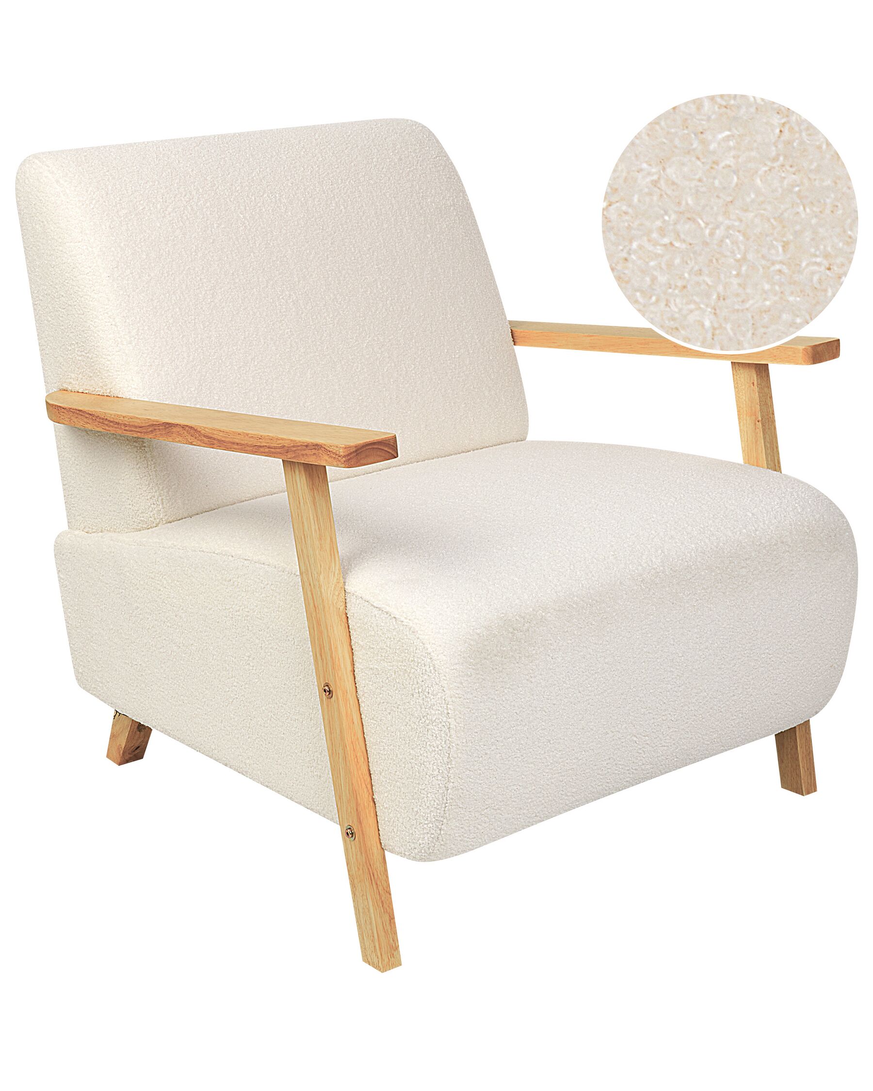 Boucle Armchair Light Beige LESJA_926352