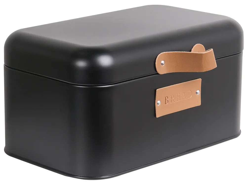4 Piece Bread Bin and Canister Set REVERIE Iron Black_1069576