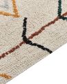 Teppich Baumwolle beige 160 x 230 cm geometrisches Muster Kurzflor BOLAY_839819