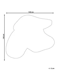 Dywan SINJUWI Brązowy ø 140 cm Wełna_1081696