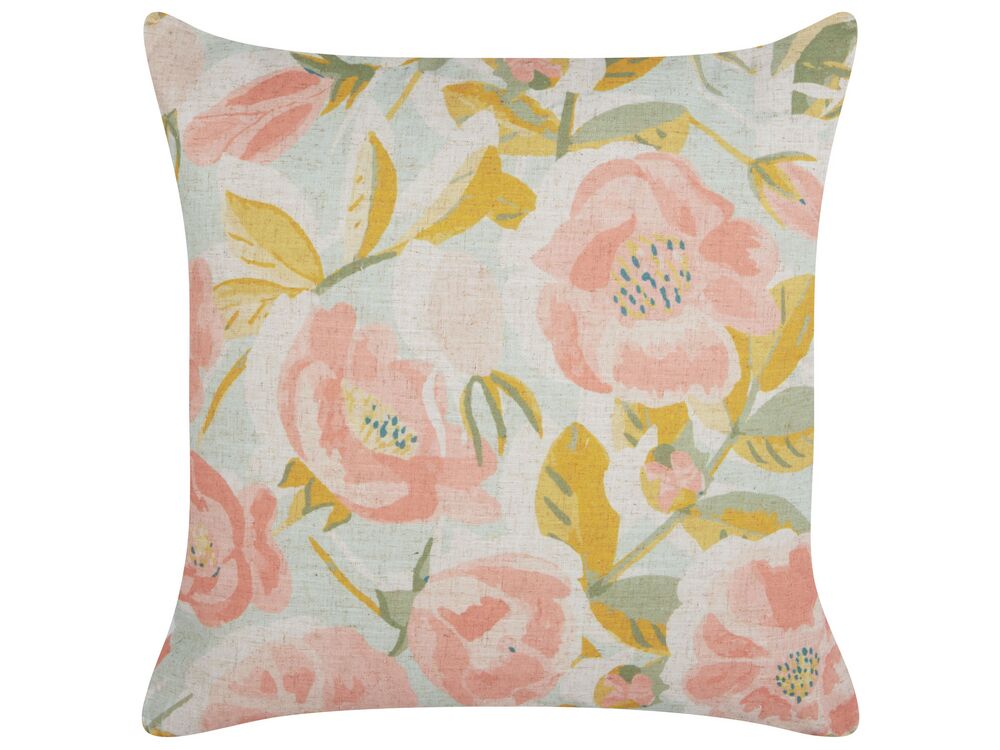 Dekokissen ZAHRIYE 45 x 45 cm Rosa Blumenmuster