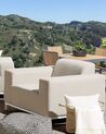 Set of 2 Garden Armchairs Beige with White ROVIGO_784650