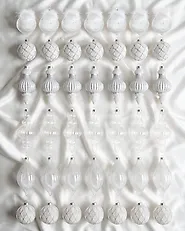 Conjunto de 42 bolas de Navidad ICELIGHT Vidrio Transparente/Blanco_1191821