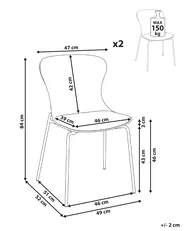 Set di 2 sedie da pranzo PITSBURG  Grigio_1076811