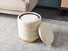 Set of 2 Storage Pouffes Light Beige GARLAND_928617