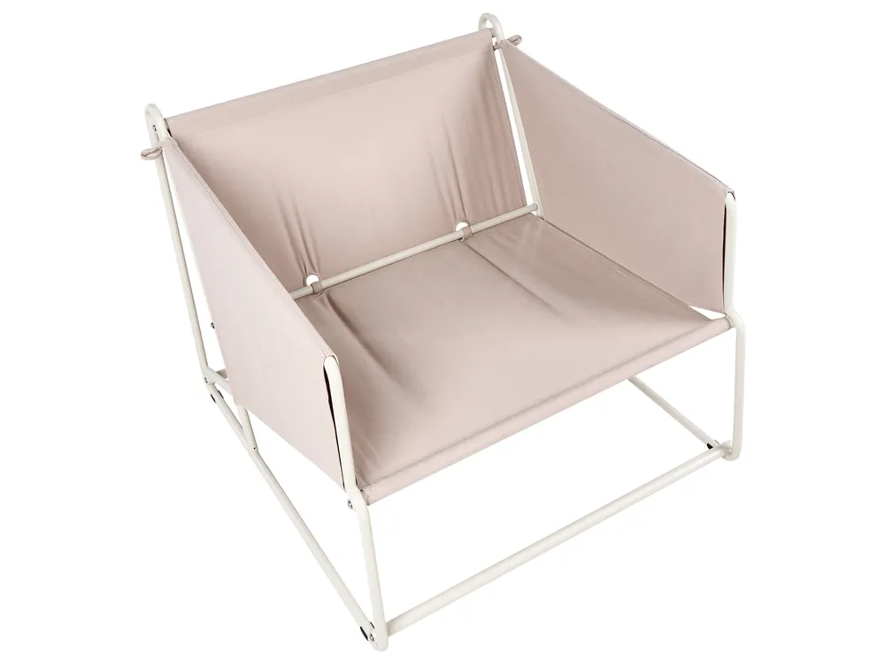 Set di divani da giardino 3 posti PONTE Metallo Beige chiaro_1013360