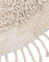 Tappeto cotone beige ⌀ 140 cm BITLIS_837848