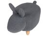 Pouf di tessuto grigio BUNNY_746458