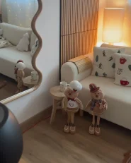 Zestaw 2 dekoracji świątecznych EIKEREN 55 cm Piernikowy ludzik Brązowy_1066433