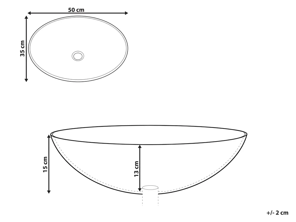 Countertop Basin CALETE 500 x 350 mm White_1098852