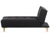 Fabric Chaise Lounge Black ALSTEN_922037