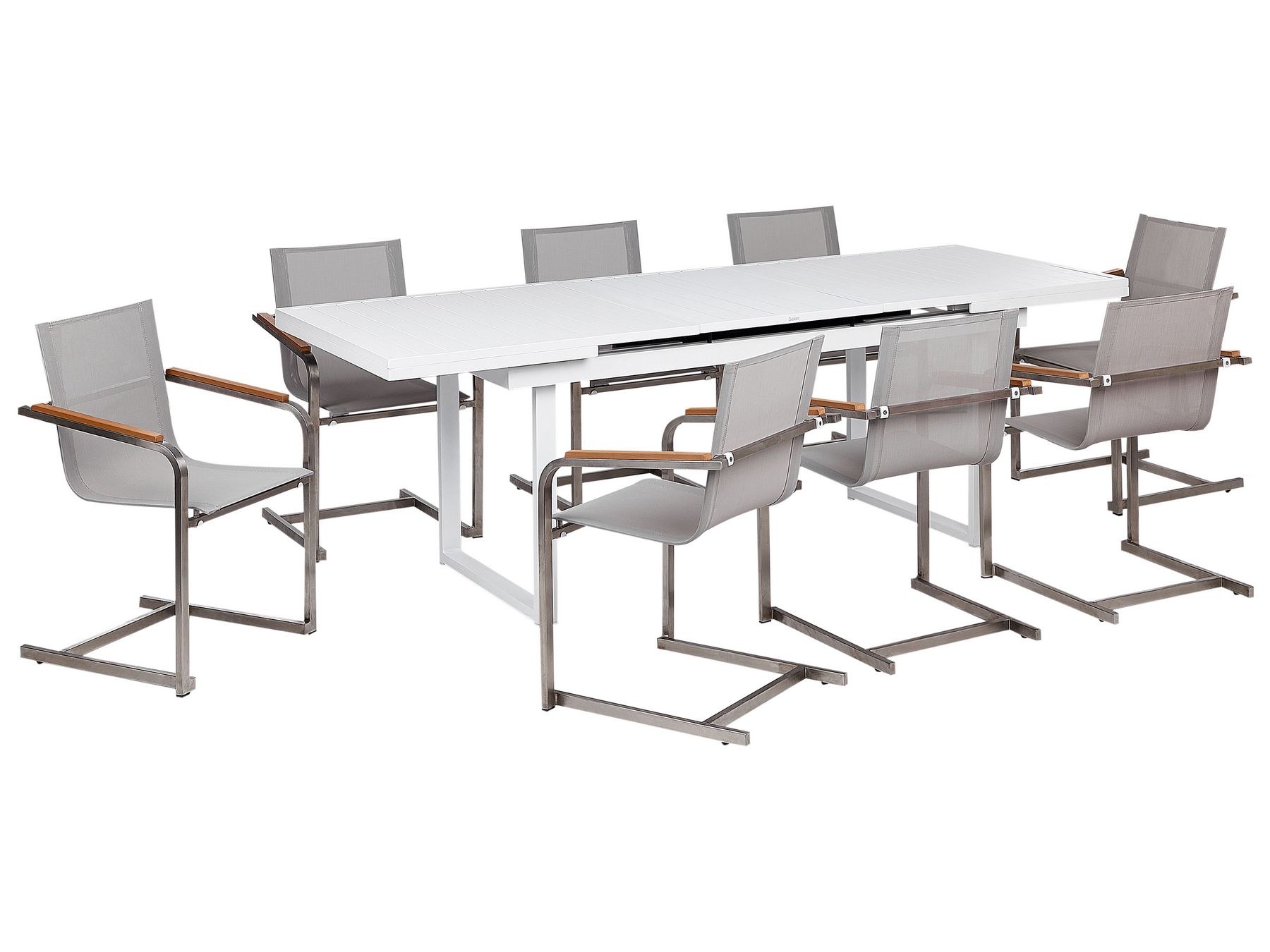 Matgrupp 8-sits aluminium vit/beige VALCANETTO/COSOLETO_938472