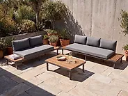 Set da giardino con tavolo 5 posti FIVIZZANO Legno d'acacia Grigio scuro_1161085