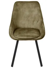 Set di 2 sedie da pranzo TERLTON Velluto Verde_1041288