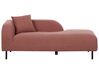 Left Hand Boucle Chaise Lounge Pink LE CRAU_923695