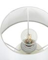 Tischlampe cremeweiß Keramik 37 cm Kegelform SADO_777563