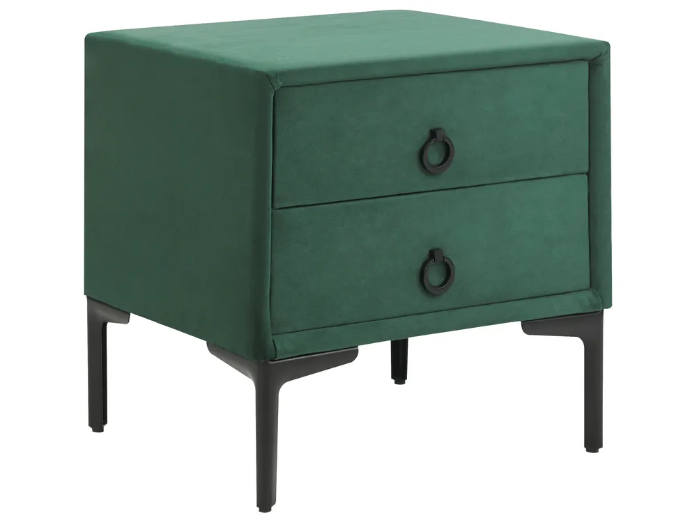 Bedroom Set SEZANNE Velvet Dark Green 180 x 200 cm (EU Super King)_892567