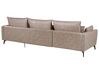 Right Hand Faux Suede Corner Sofa Light Brown GALLO_929103