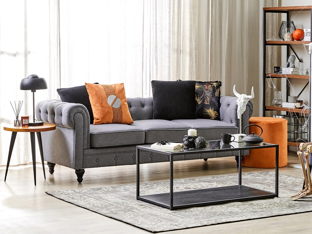 Grey 3 seater lounge discount