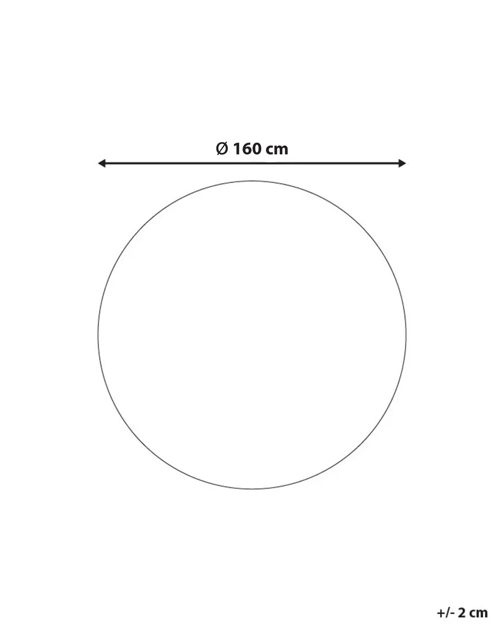 Dywan ze sztucznego futra ONTAKE Jasnoszary ø 160 cm_1093503