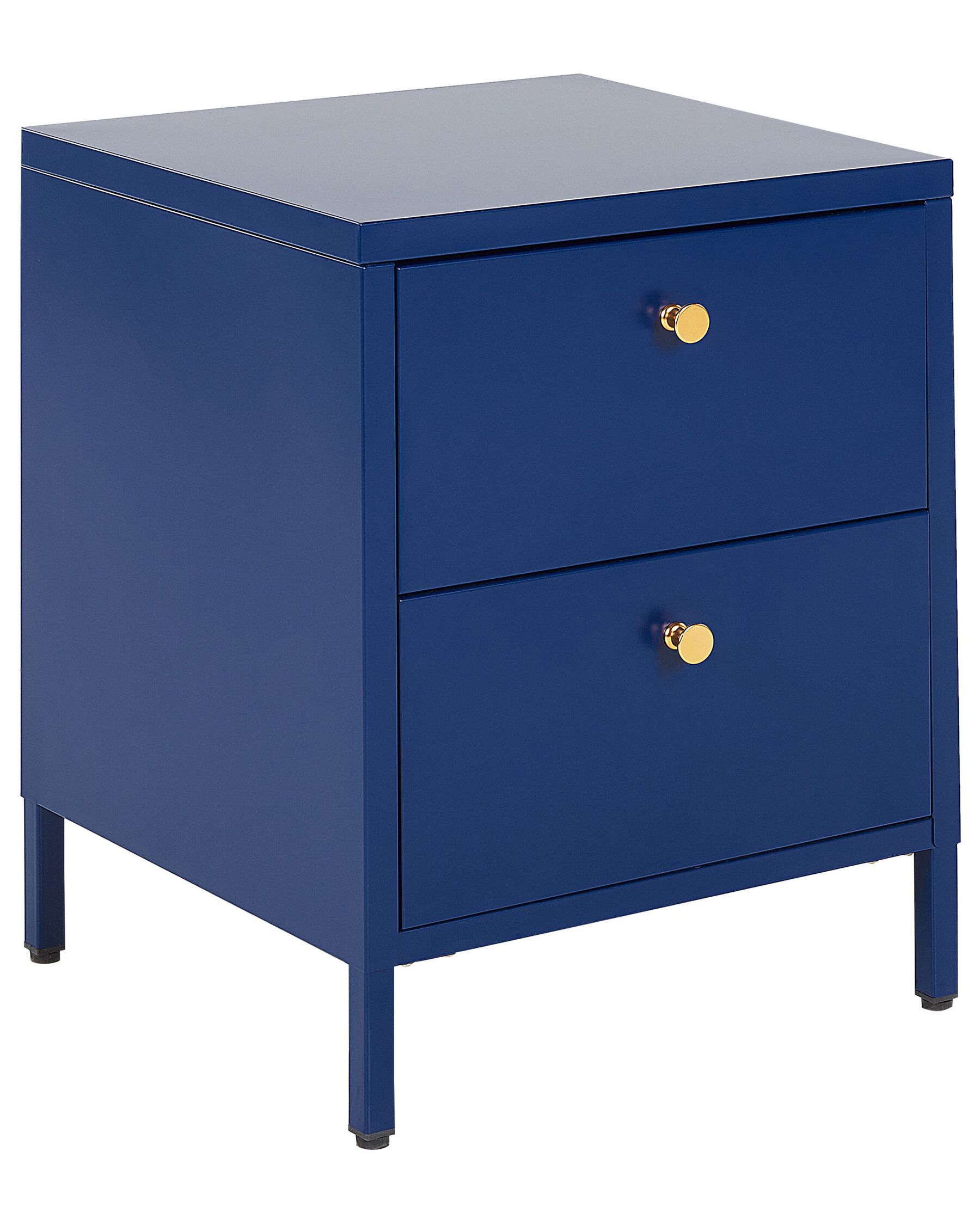 2 Drawer Steel Bedside Table Blue KYLEA_826245
