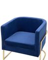 Fauteuil club en velours bleu foncé SIRKKA_761666