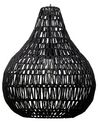 Závěsná pletená lampa z papíru v černé barvě MOLOPO_728266