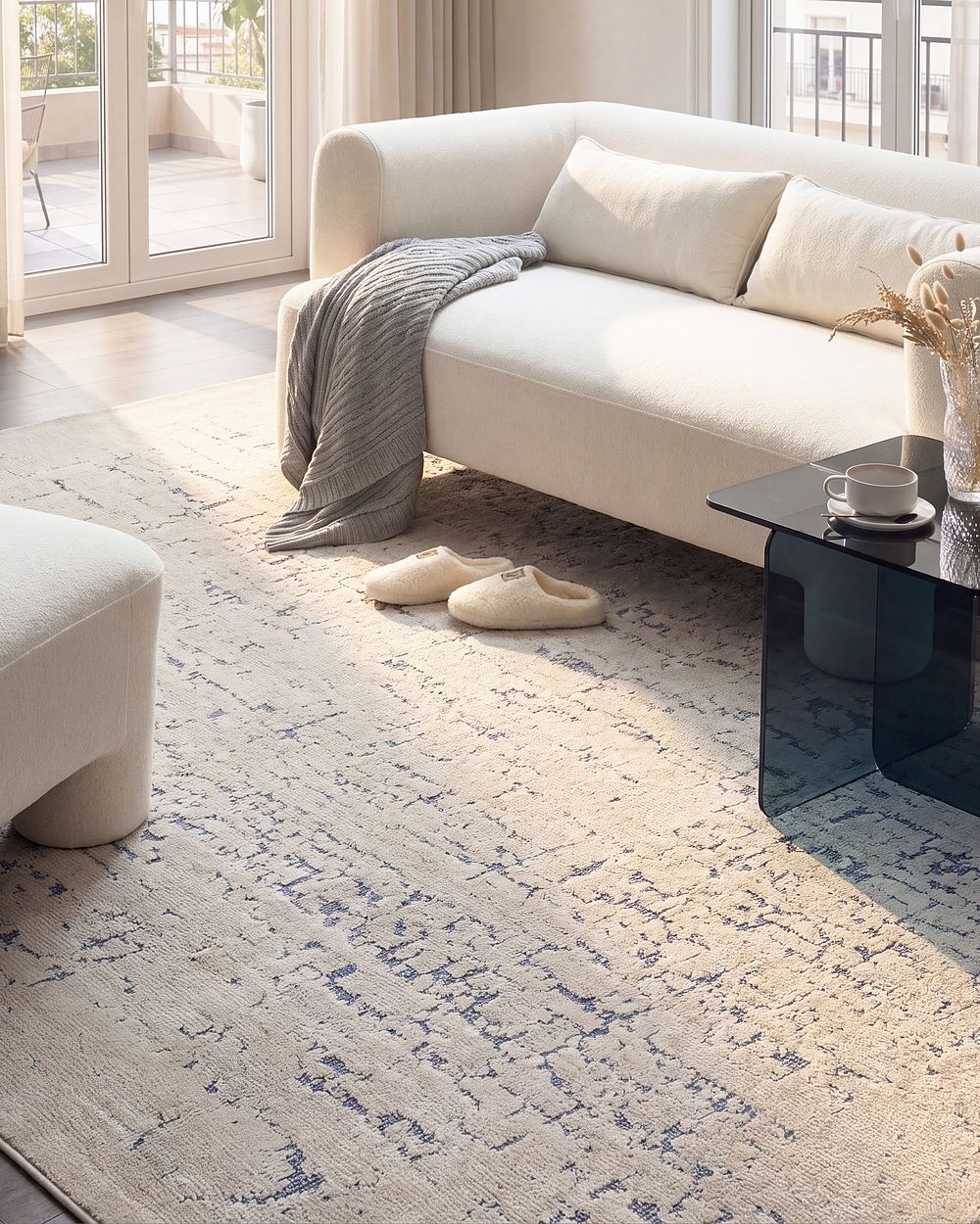 Vloerkleed NAKUS Lichtbeige 300 x 400 cm