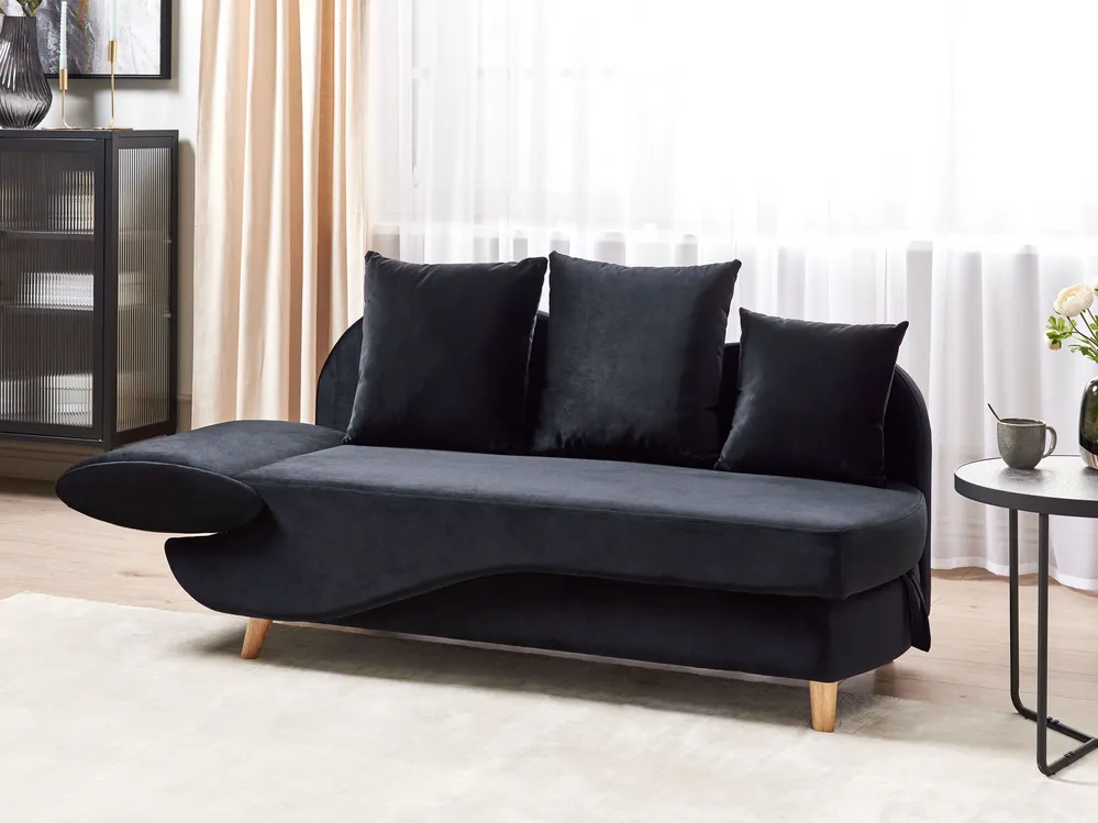 Beliani Right Hand Velvet Chaise Lounge With Storage Pink Meri Ii | Robert Dyas - View #7